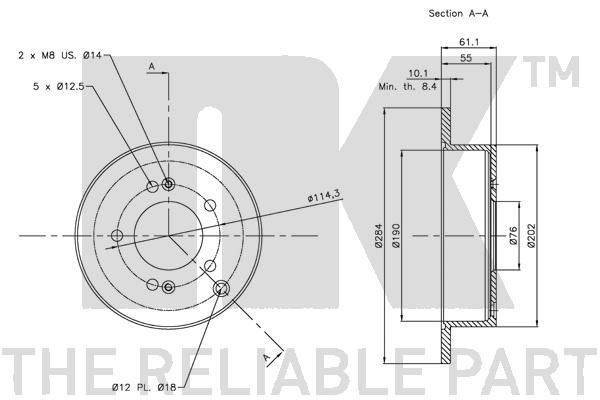 Stabdžių diskas NK 203414