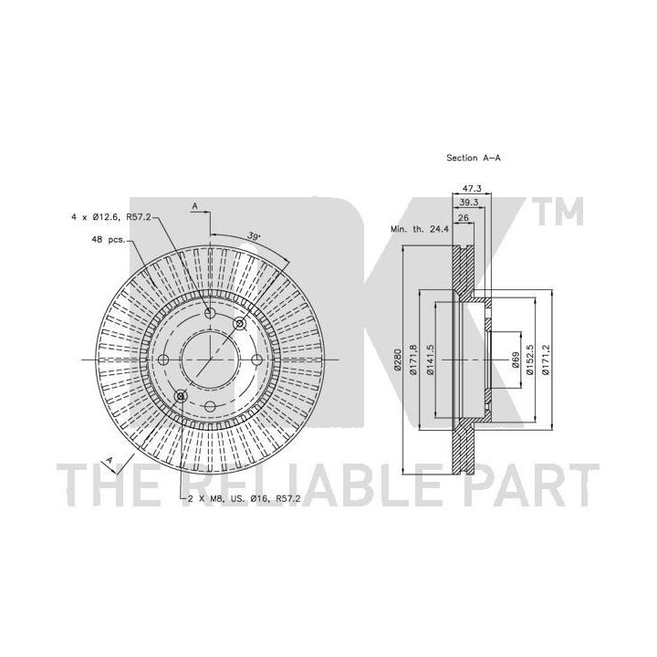 Stabdžių diskas NK 203420