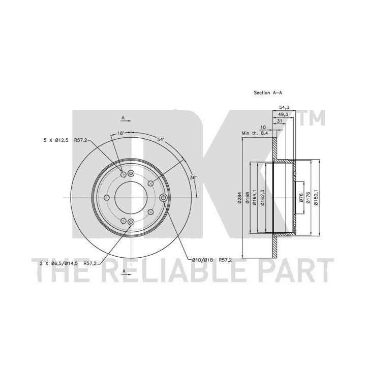 Stabdžių diskas NK 203425