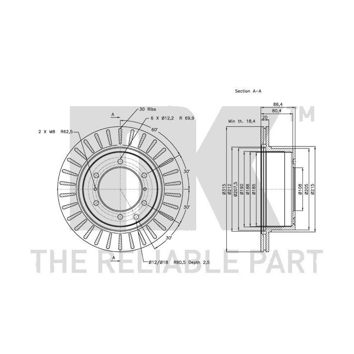 Stabdžių diskas NK 203427