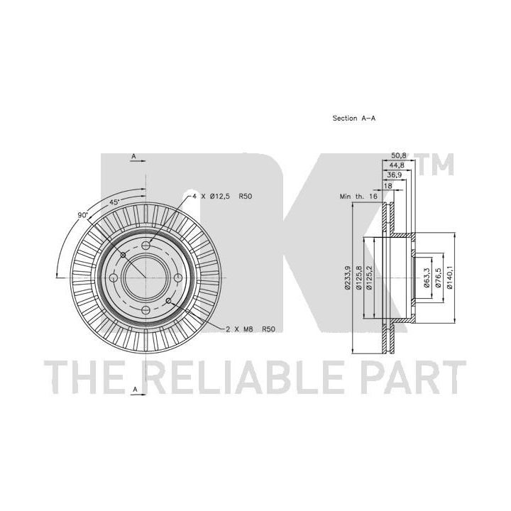 Stabdžių diskas NK 203428