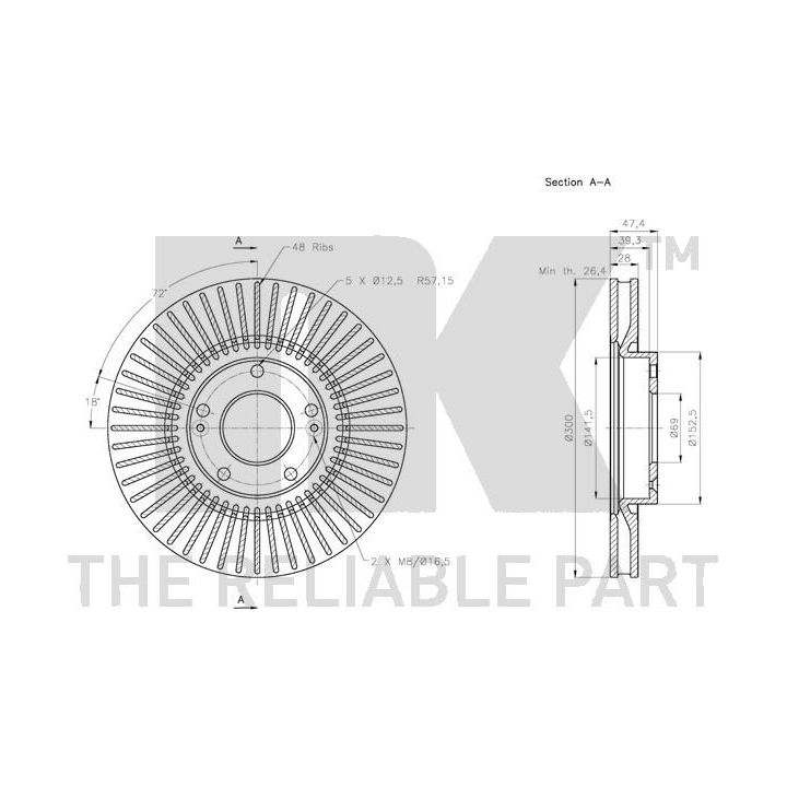 Stabdžių diskas NK 203433