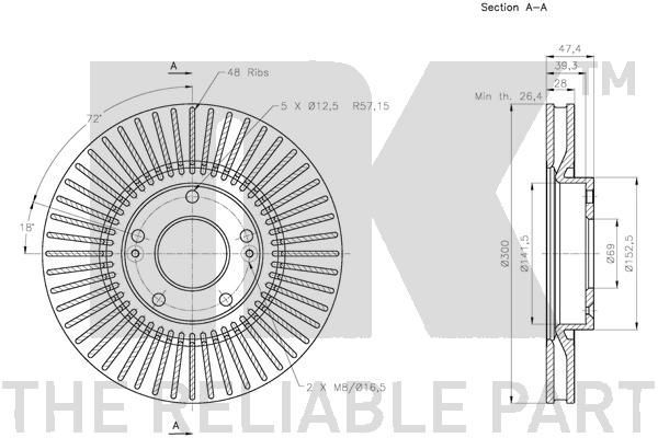 Stabdžių diskas NK 203433
