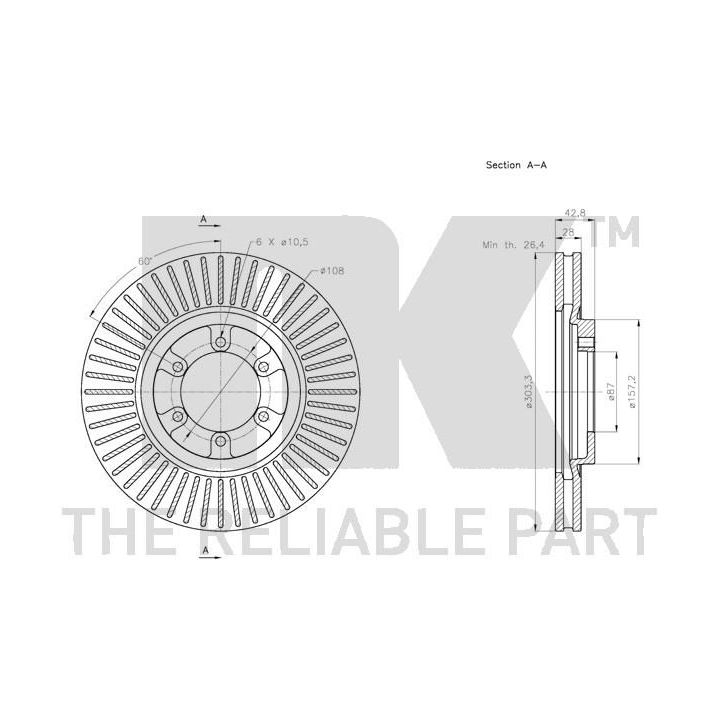 Stabdžių diskas NK 203439