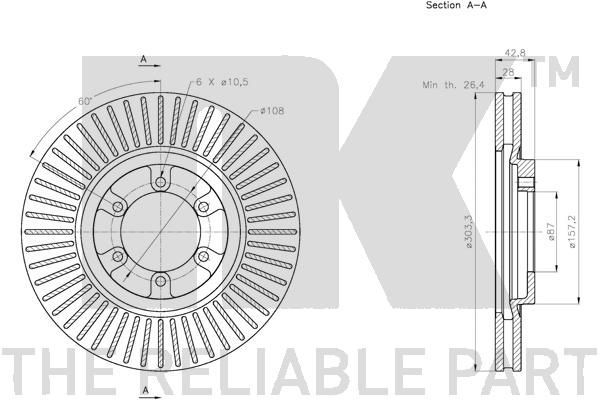 Stabdžių diskas NK 203439