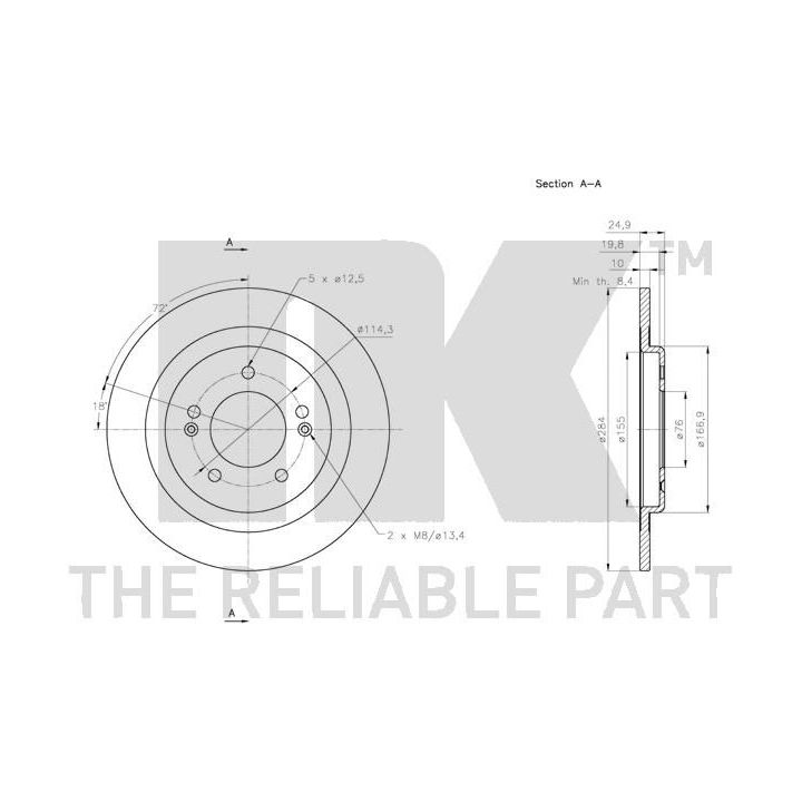 Stabdžių diskas NK 203442