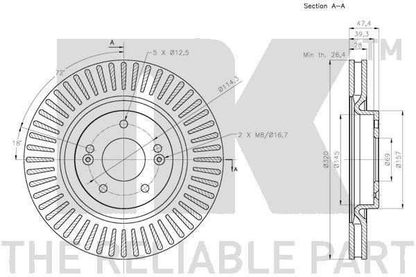 Stabdžių diskas NK 203443