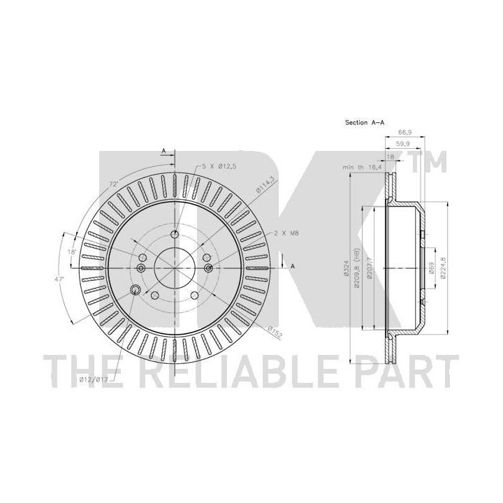 Stabdžių diskas NK 203448