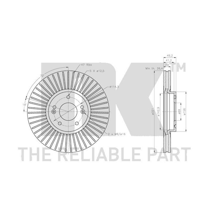 Stabdžių diskas NK 203450