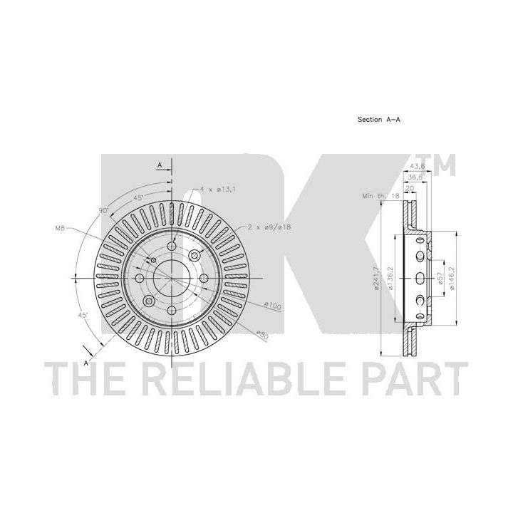 Stabdžių diskas NK 203501