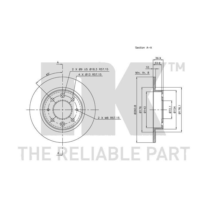 Stabdžių diskas NK 203503