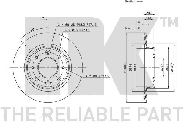 Stabdžių diskas NK 203503