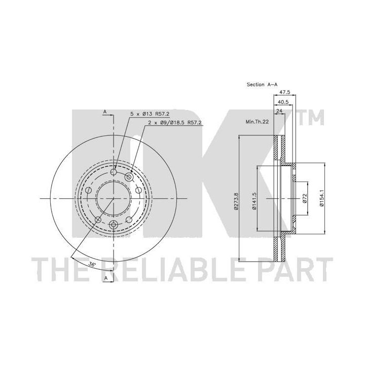 Stabdžių diskas NK 203506