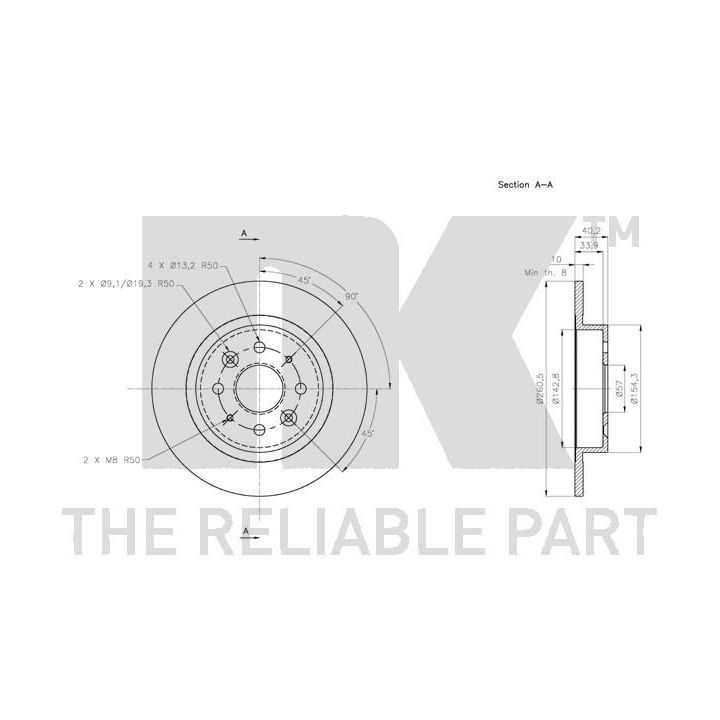 Stabdžių diskas NK 203508