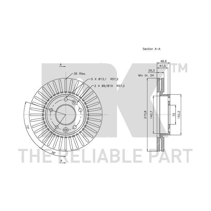 Stabdžių diskas NK 203514