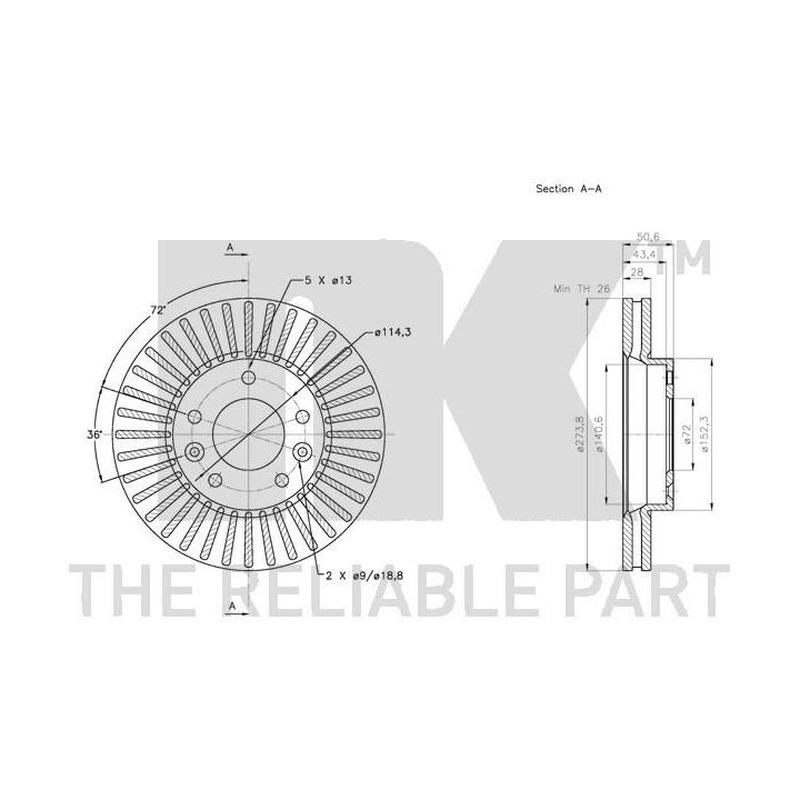 Stabdžių diskas NK 203522