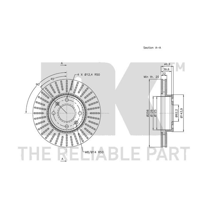 Stabdžių diskas NK 203523