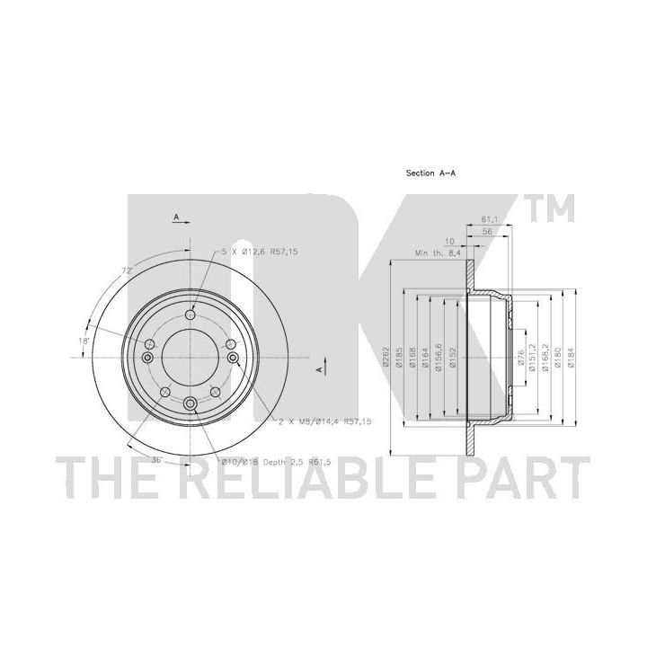 Stabdžių diskas NK 203527