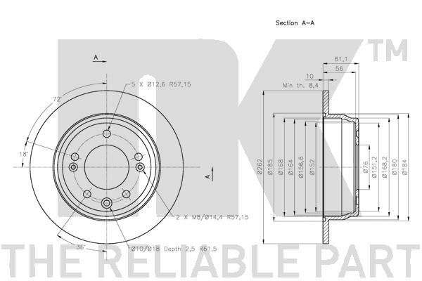 Stabdžių diskas NK 203527