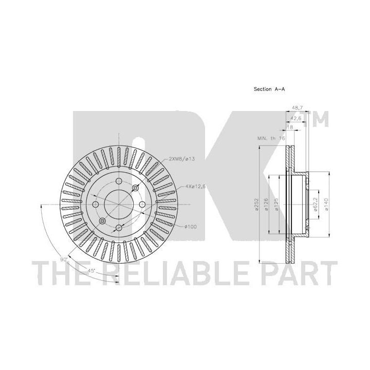 Stabdžių diskas NK 203529