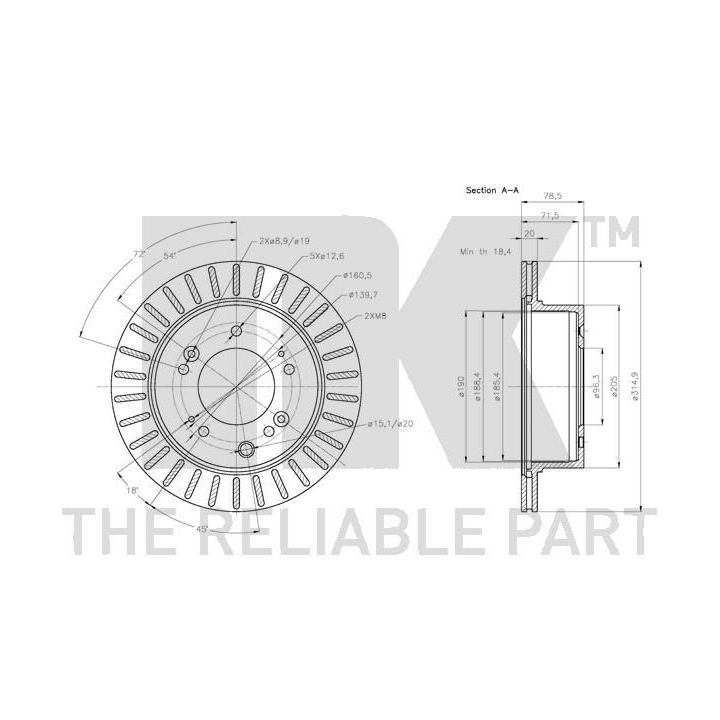 Stabdžių diskas NK 203530