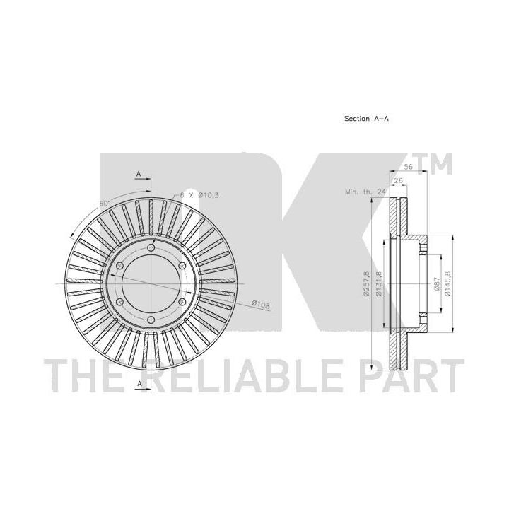 Stabdžių diskas NK 203535