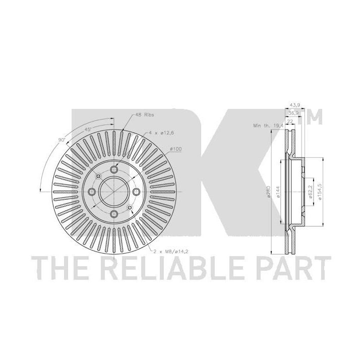 Stabdžių diskas NK 203536