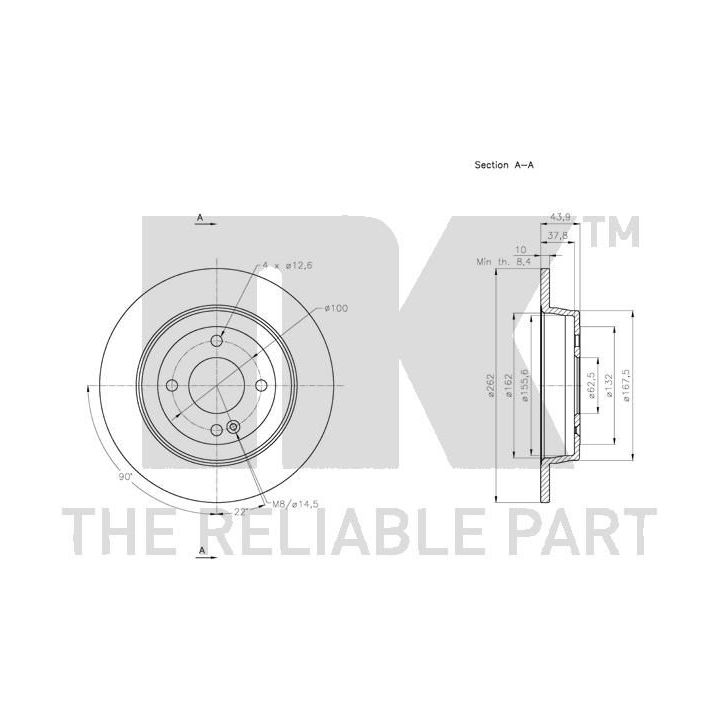 Stabdžių diskas NK 203539