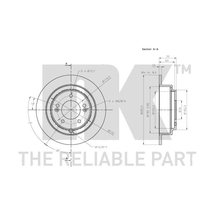 Stabdžių diskas NK 203540