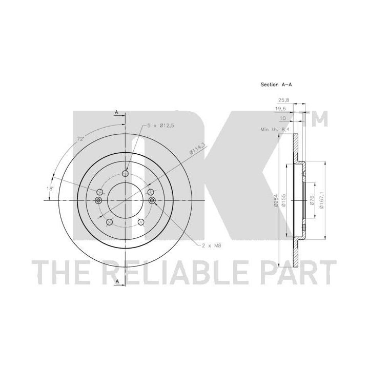 Stabdžių diskas NK 203541