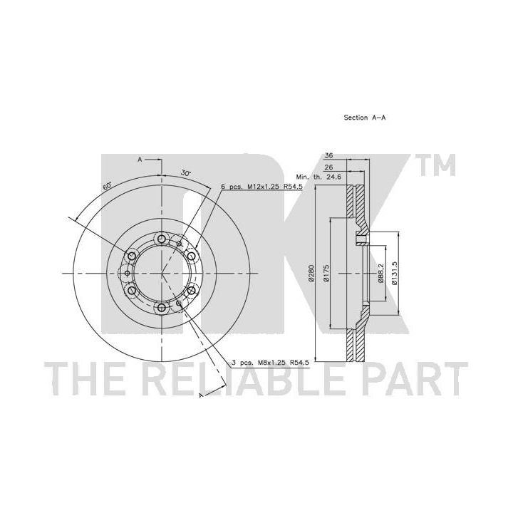 Stabdžių diskas NK 203628