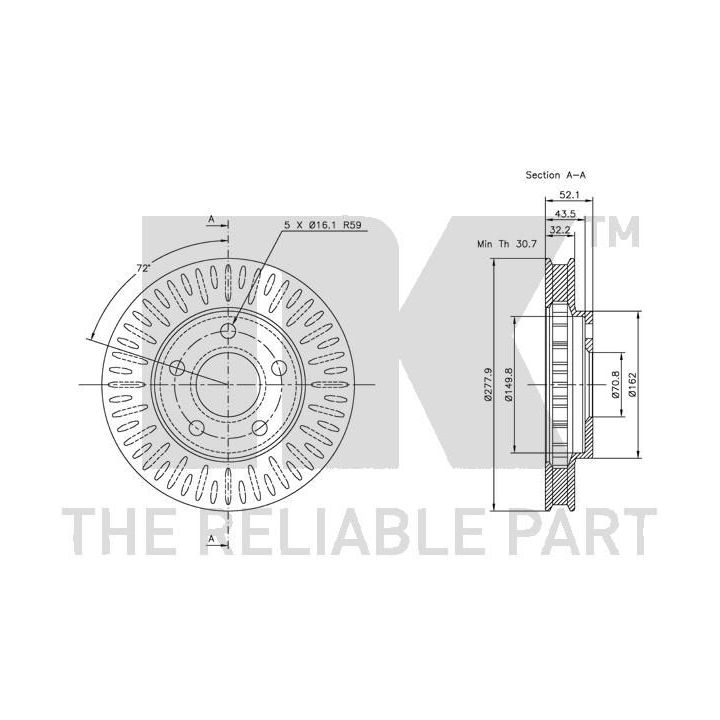 Stabdžių diskas NK 203634