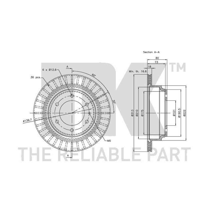 Stabdžių diskas NK 203635