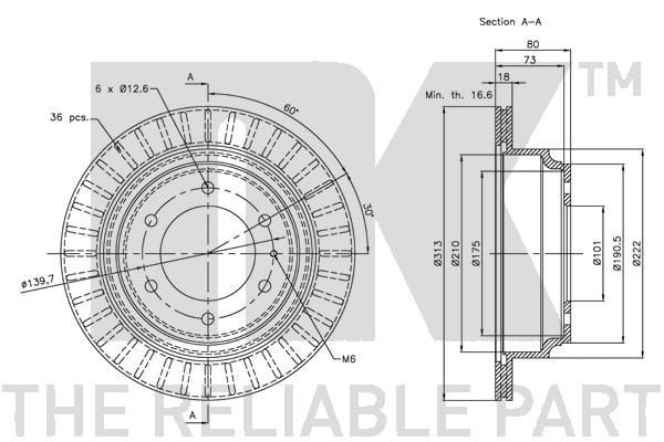 Stabdžių diskas NK 203635