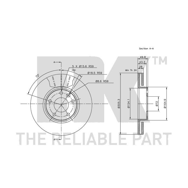 Stabdžių diskas NK 203639