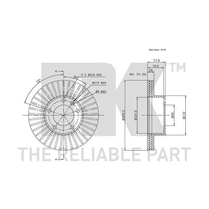 Stabdžių diskas NK 203644