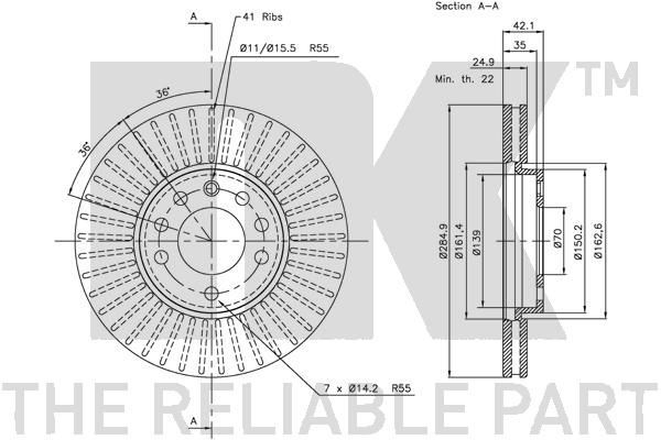 Stabdžių diskas NK 203645
