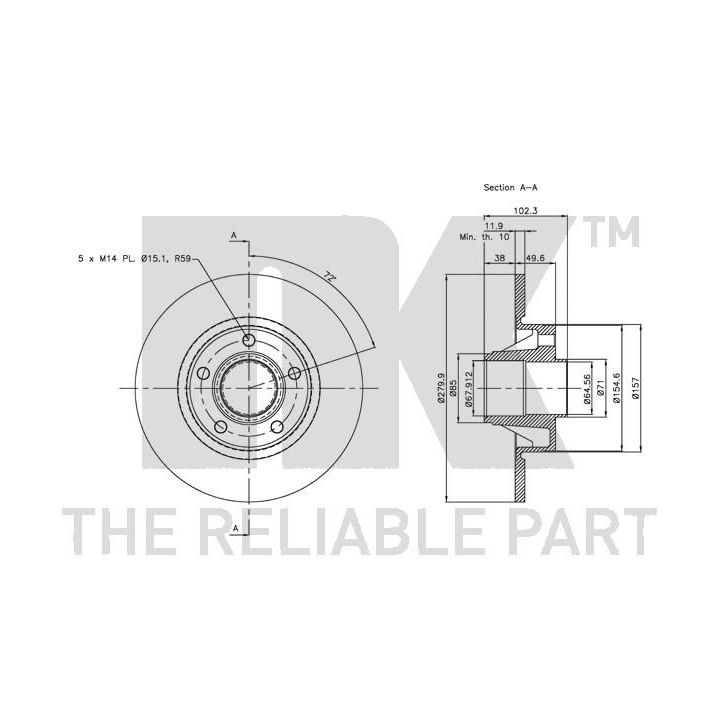 Stabdžių diskas NK 203647
