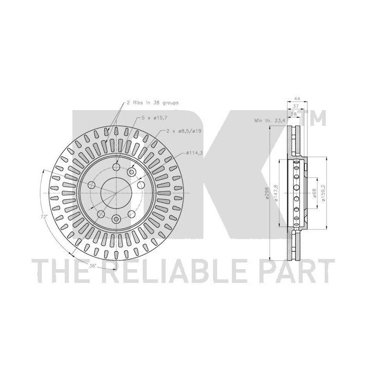 Stabdžių diskas NK 203678