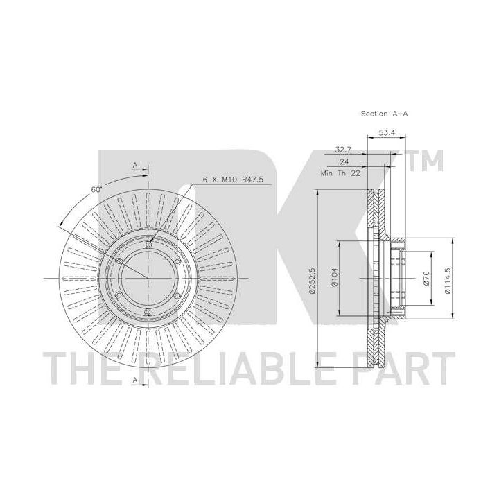 Stabdžių diskas NK 203905