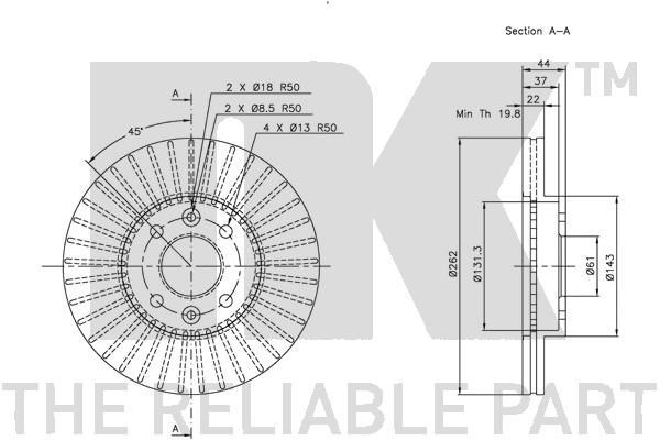 Stabdžių diskas NK 203911