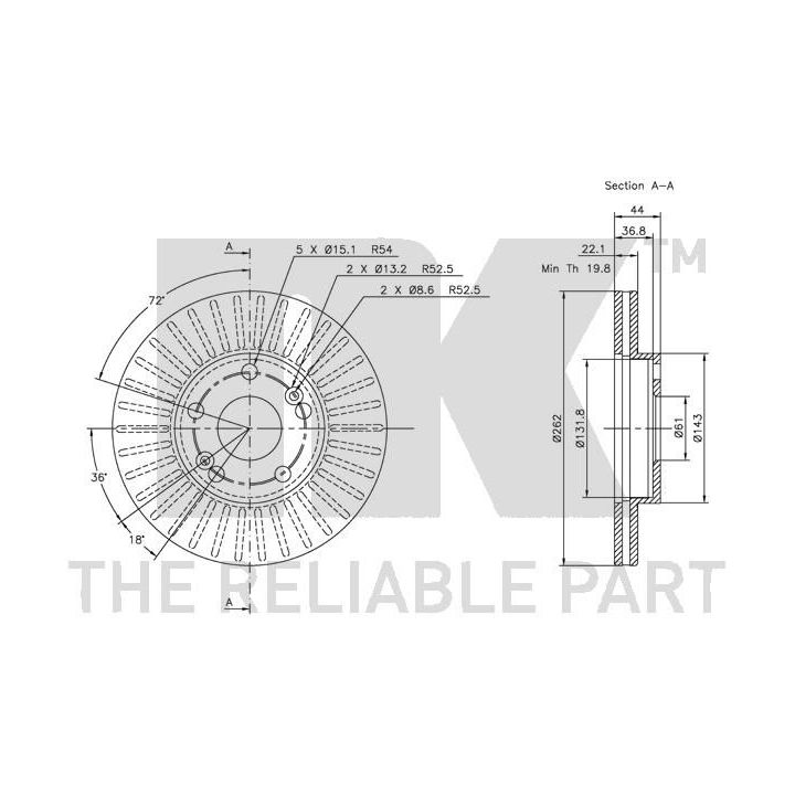 Stabdžių diskas NK 203912