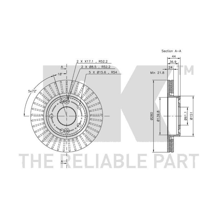 Stabdžių diskas NK 203913