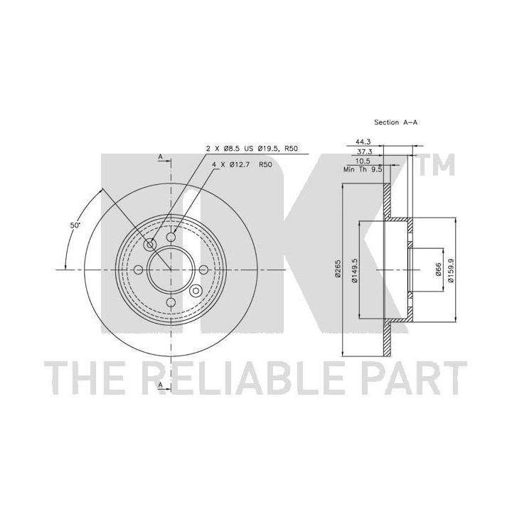 Stabdžių diskas NK 203914