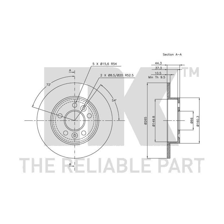 Stabdžių diskas NK 203915