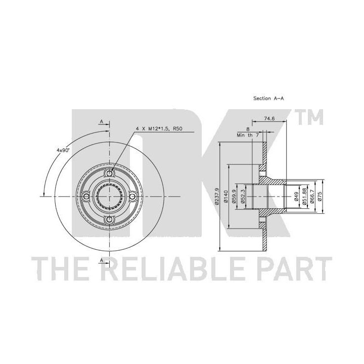 Stabdžių diskas NK 203916