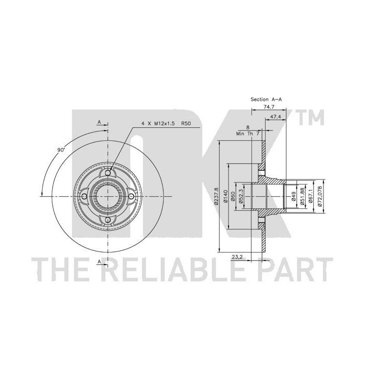 Stabdžių diskas NK 203917