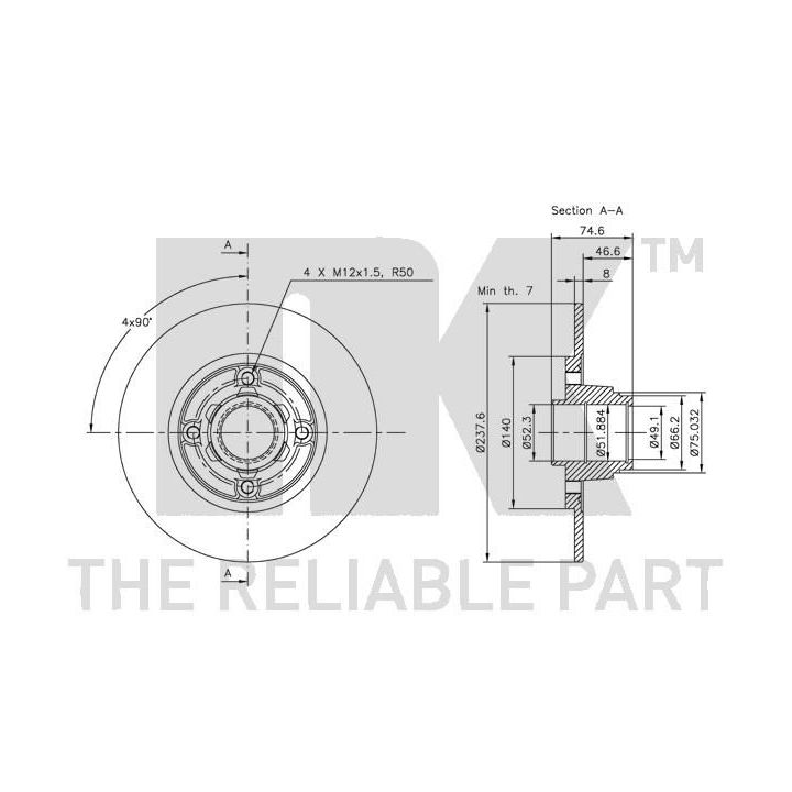 Stabdžių diskas NK 203918