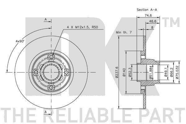 Stabdžių diskas NK 203918