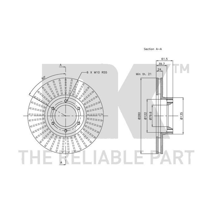 Stabdžių diskas NK 203920